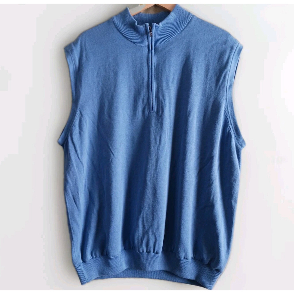 Cutter and Buck Blue Golf Sweater Vest Men XL